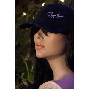 Black Ray Ban Baseball Cap